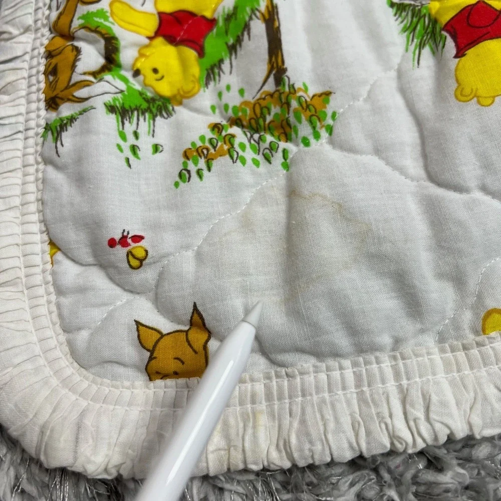 Winnie The Pooh Quilted Baby Blanket Sears Collection‎ Disney Vintage 33x43